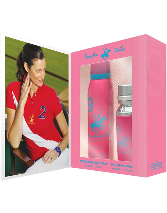 Set Beverly Hills Polo Club 1982 - Sport 9, pentru femei: apă de parfum 50 ml + deodorant antiperspirant spray 150 ml