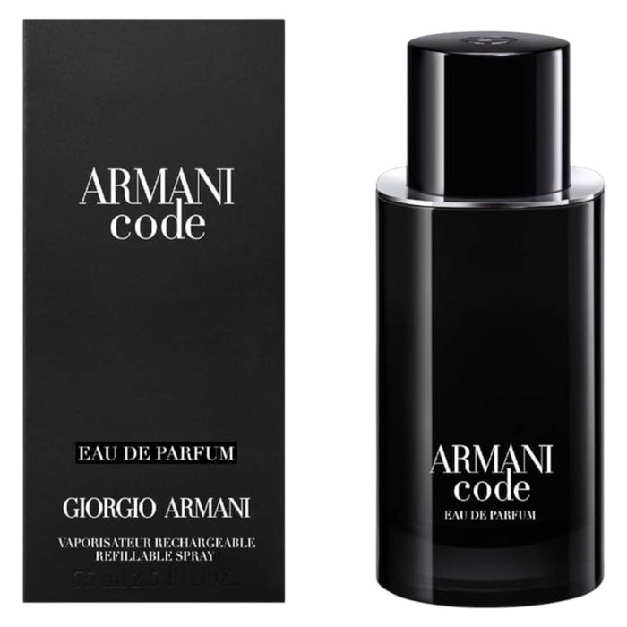 Apă de parfum Giorgio Armani Code, pentru bărbați, reîncărcabilă, 75 ml