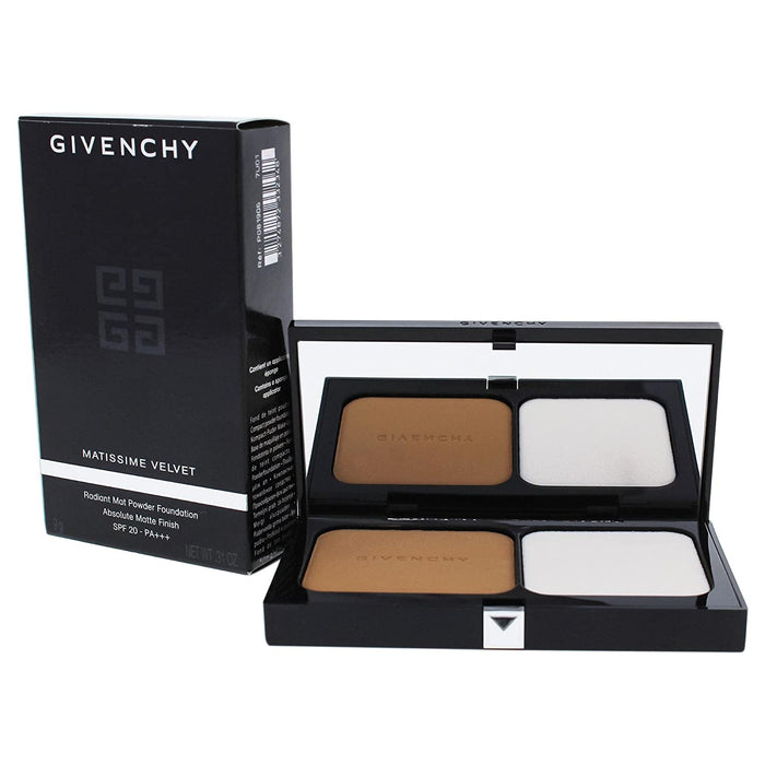 Fond de ten compact Givenchy Matissime Velvet, matifiant, nuanța 06 Cupru mat, SPF 20, 9 g