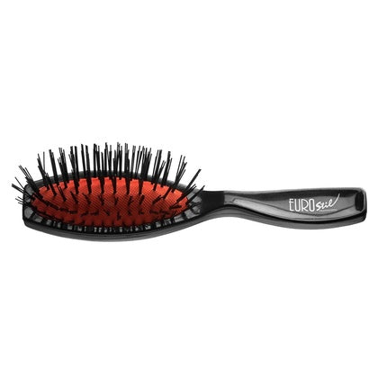 Eurostil Small Nylon Brush Gum Black, Perie păr