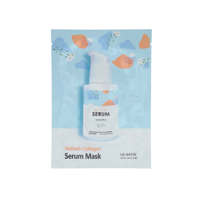 Mască facială Glamfox Double Effect, cu retinol și colagen, hidratantă și fermizantă, 25 g