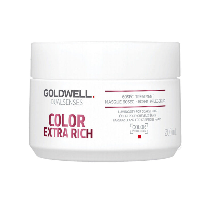 Mască de păr Goldwell Dualsenses Color Extra Rich, pentru protecția culorii, tratament 60 secunde, 200 ml