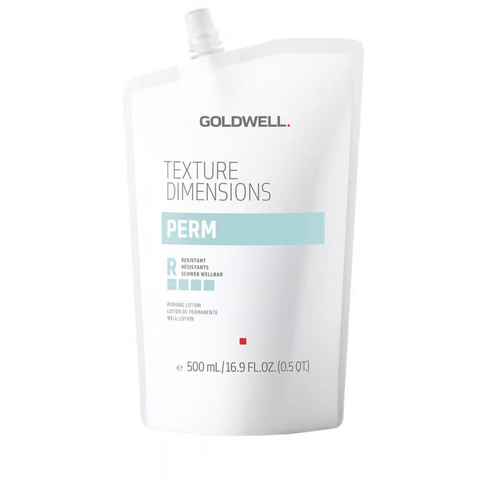 Loțiune pentru permanent Goldwell Texture Dimensions Perm R, pentru păr normal spre rezistent, efect de valuri, 500 ml