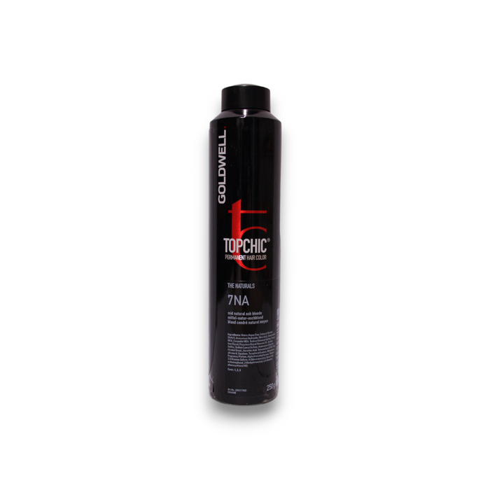 Vopsea permanentă de păr Goldwell TopChic, nuanța 7NA Mid Natural Ash Blonde, 250 ml