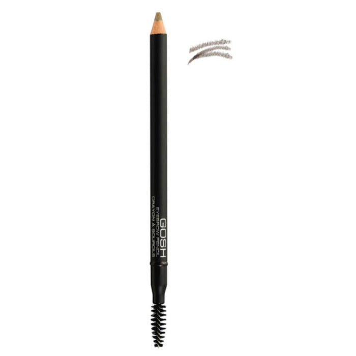 Creion pentru sprâncene Gosh Defining Brow, cu perie, nuanța 03 Gri maro, 1,2 g