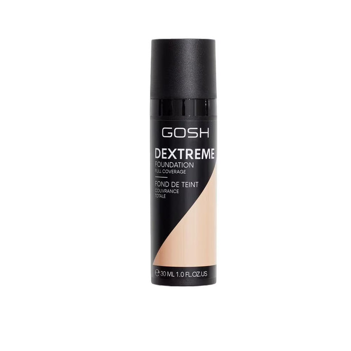 Fond de ten lichid Gosh Dextreme, acoperire completă, nuanța 002 Fildeș, 30 ml