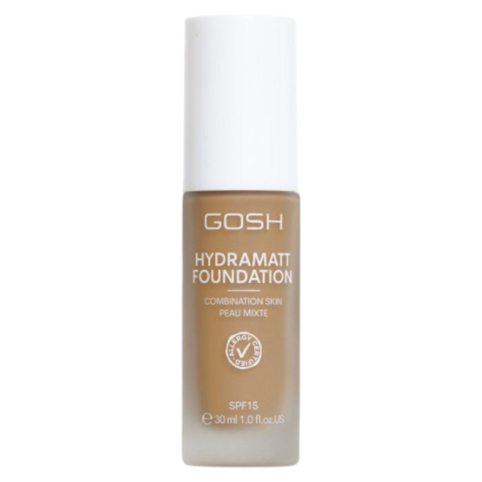 Fond de ten lichid Gosh Hydramatt, mat, pentru ten mixt, nuanța 014Y Întunecat, SPF 15, 30 ml
