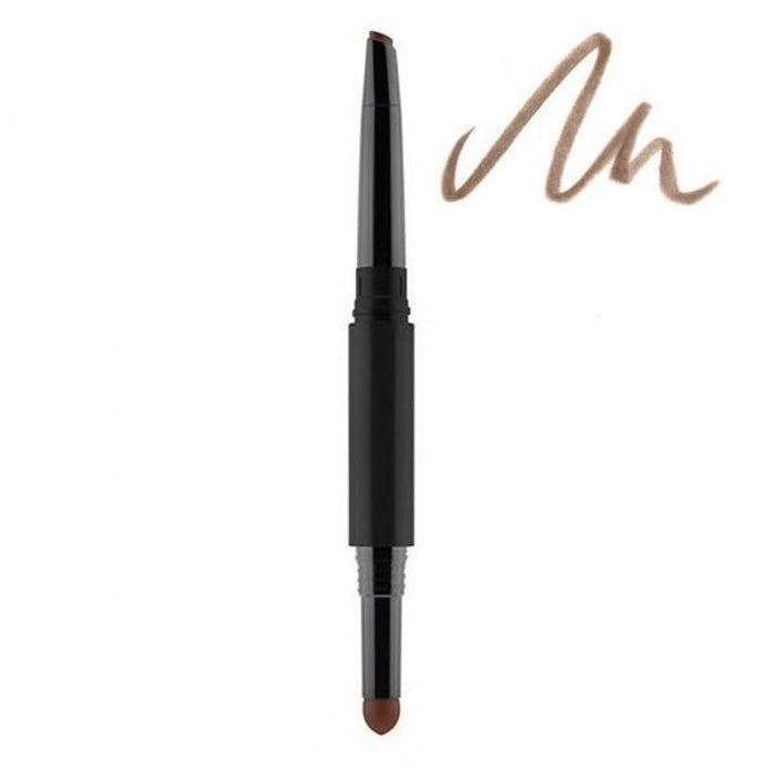 Creion pentru sprâncene Gosh Shape & Fill, dublu, nuanța 002 Gri-maro, 0,5 g, tester