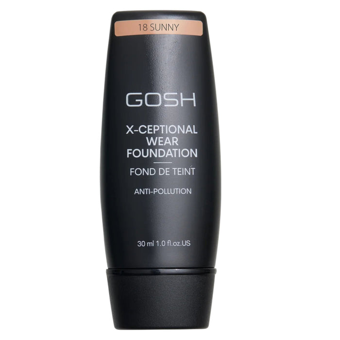 Fond de ten Gosh X-Ceptional Wear, de lungă durată, nuanța 18 Sunny, cu vitamina E, 30 ml