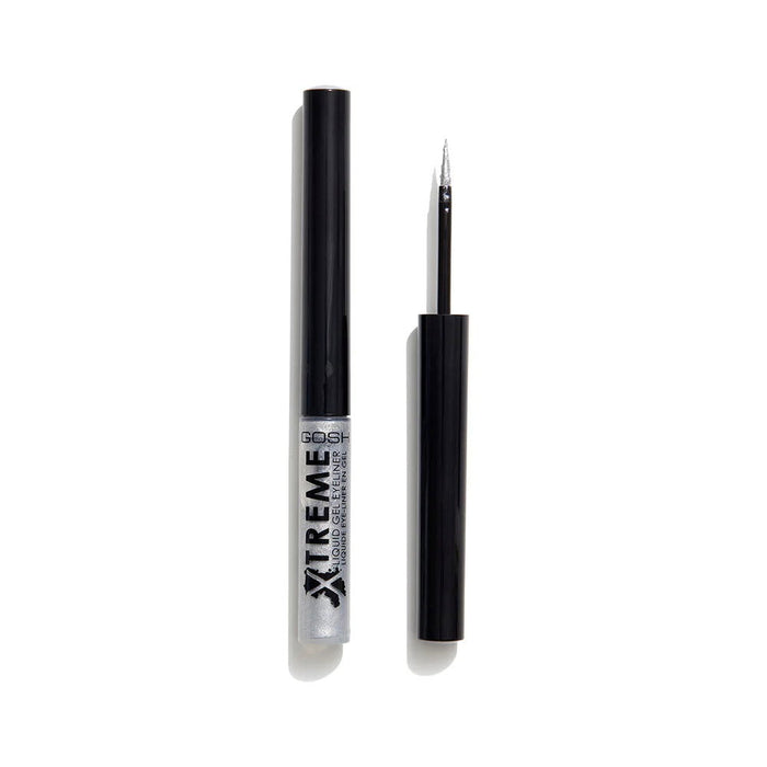 Tuș de ochi lichid Gosh Xtreme, rezistent la apă, nuanța 004 Argint, 1,7 ml, tester