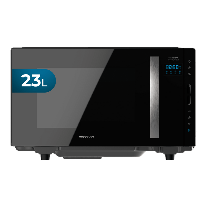 Cuptor cu microunde cu bază plată Cecotec GrandHeat 2300 Flatbed Touch Black, 23 l, 800 W, 5 trepte, negru