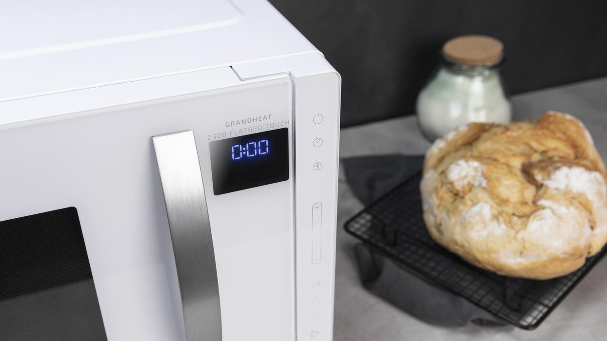 Cuptor cu microunde fără platou rotativ Cecotec GrandHeat 2300 Flatbed Touch White, 23 l, 800 W, alb