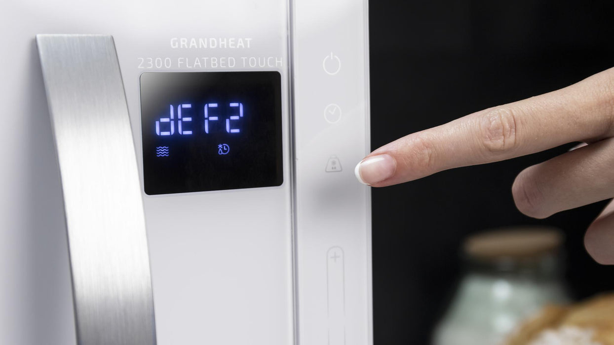 Cuptor cu microunde fără platou rotativ Cecotec GrandHeat 2300 Flatbed Touch White, 23 l, 800 W, alb