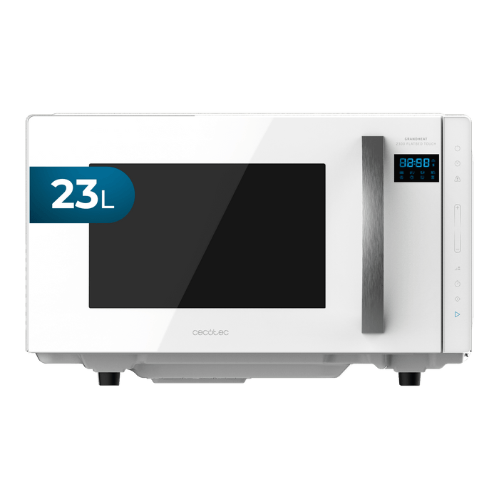 Cuptor cu microunde fără platou rotativ Cecotec GrandHeat 2300 Flatbed Touch White, 23 l, 800 W, alb