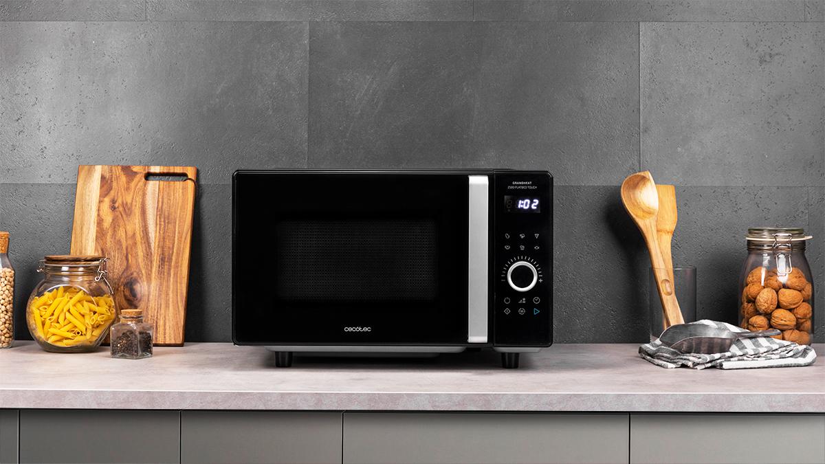 Cuptor cu microunde fără platou Cecotec GrandHeat 2500 Flatbed Touch Black, 25 l, 800 W, 5 trepte, negru