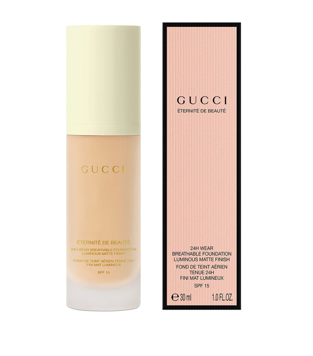 Fond de ten lichid Gucci Éternité De Beauté, finisaj mat luminos, nuanța 170W, SPF 15, 30 ml