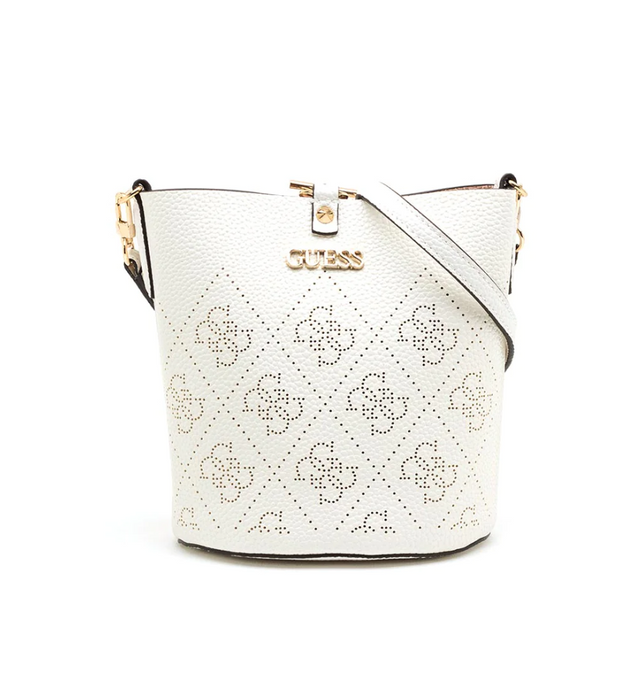 Geantă Guess Amara Top-Handle Bags, albă, cu bareta de umăr