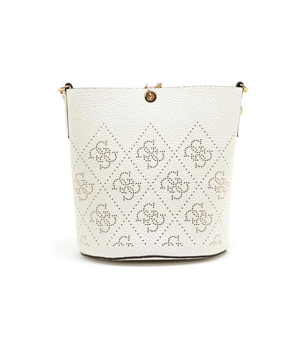 Geantă Guess Amara Top-Handle Bags, albă, cu bareta de umăr