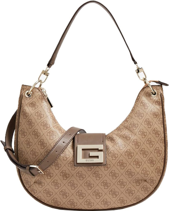 Geantă Guess Brightside Tote, imprimeu monogram, cu bretea de umăr