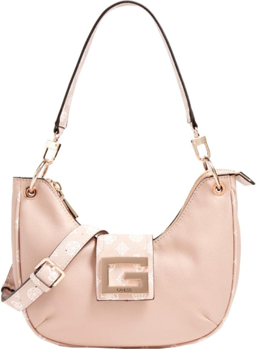 Geantă Guess Brightside Tote Bags, roz-bej, cu bretea reglabilă