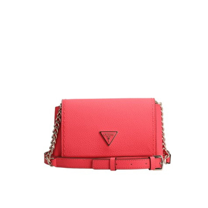 Geantă mini tote Guess Downtown Chic, roșie, cu lanțuri laterale