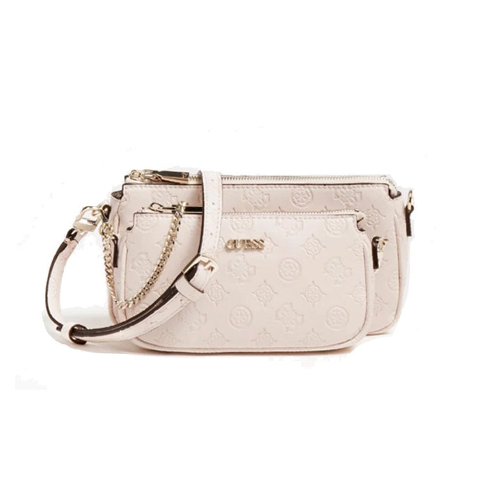 Geantă crossbody Guess Dayane, roz deschis