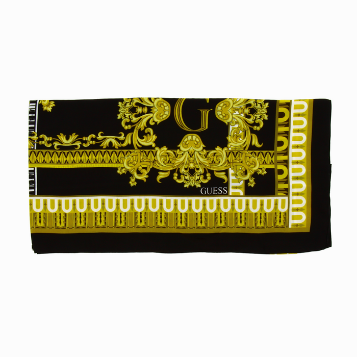 Eșarfă Guess Guess Scarves & Wraps, neagră, cu imprimeu ornamental