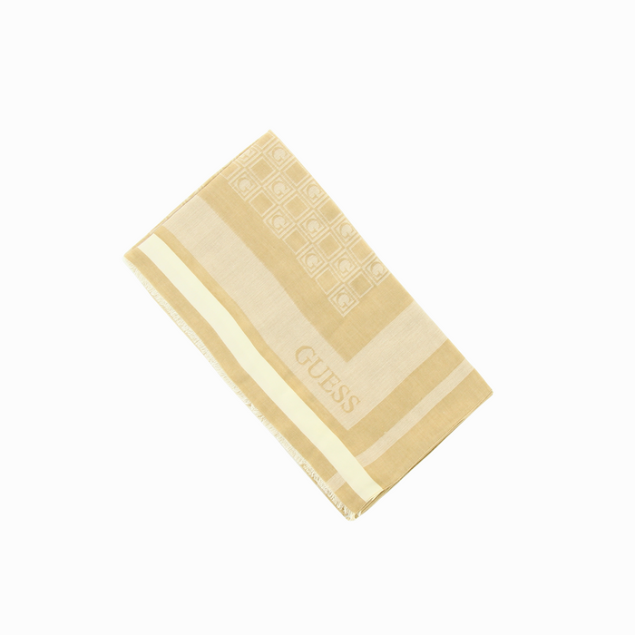 Eșarfă Guess Scarves & Wraps, bej, cu imprimeu