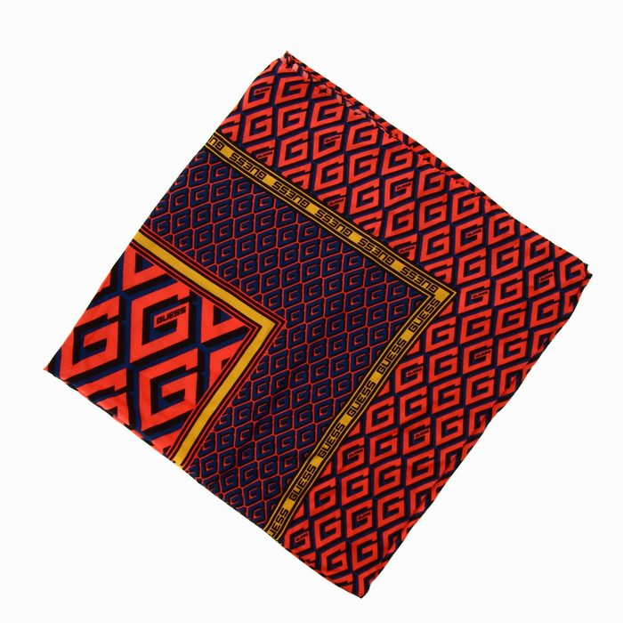 Eșarfă Guess Guess Scarves & Wraps, imprimeu cu logo, roșu și bleumarin