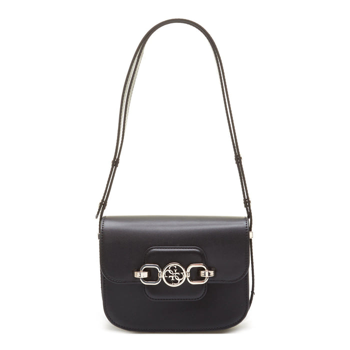 Geantă Guess Hensely Tote, neagră, cu bareta lungă
