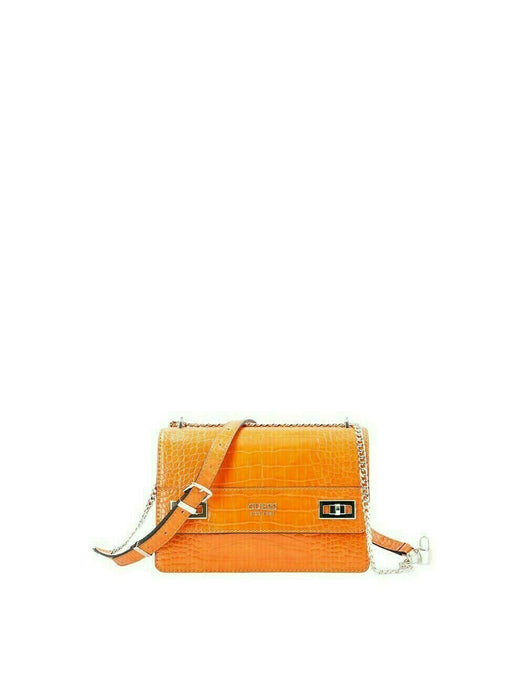 Geantă crossbody Guess Katey, portocalie, cu bareta de umăr