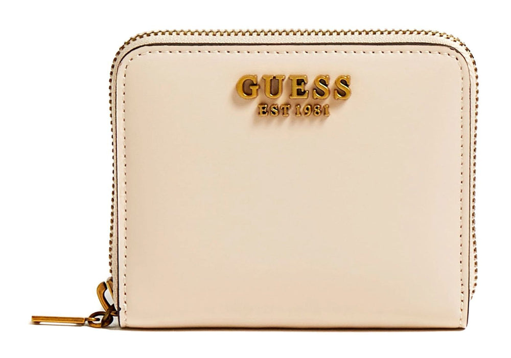 Portofel Guess Laurel, cu fermoar, bej