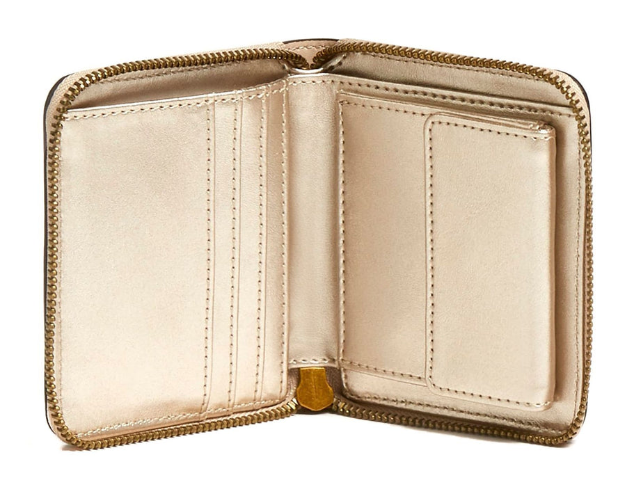 Portofel Guess Laurel, cu fermoar, bej
