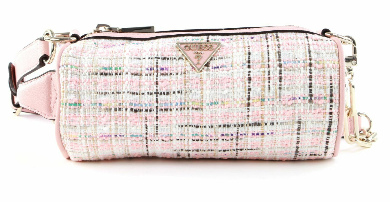Geantă crossbody Guess Manhattan, model cilindric, multicolor