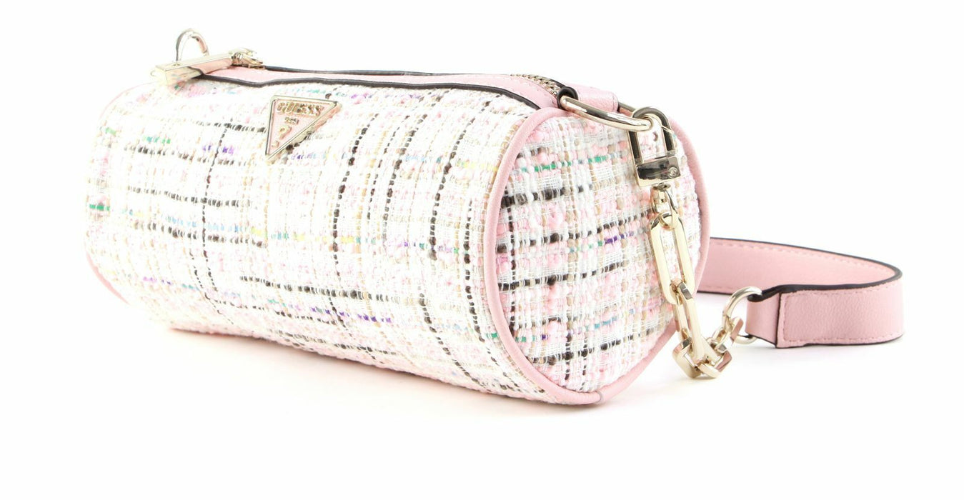 Geantă crossbody Guess Manhattan, model cilindric, multicolor
