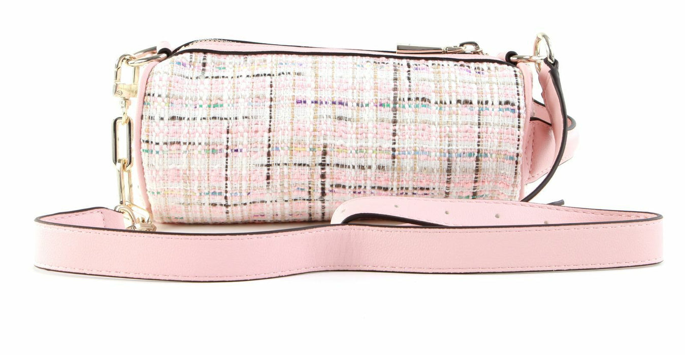 Geantă crossbody Guess Manhattan, model cilindric, multicolor