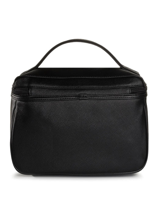 Geantă cosmetică Guess Nohea Accessories, neagră, cu mâner superior