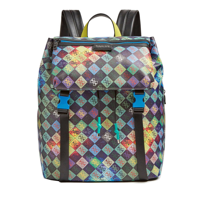 Rucsac Guess Salameda, imprimeu geometric multicolor