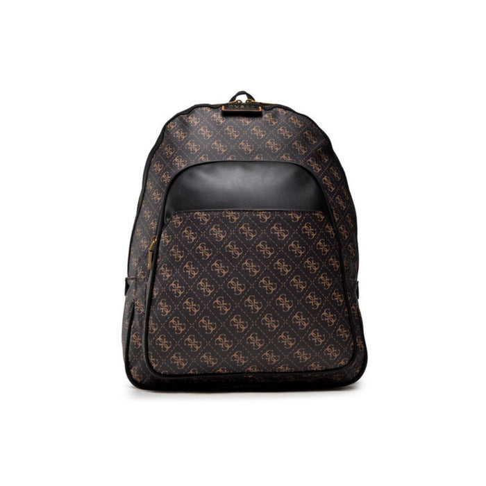 Rucsac Guess Vezzola, imprimeu monogram, buzunar frontal cu fermoar