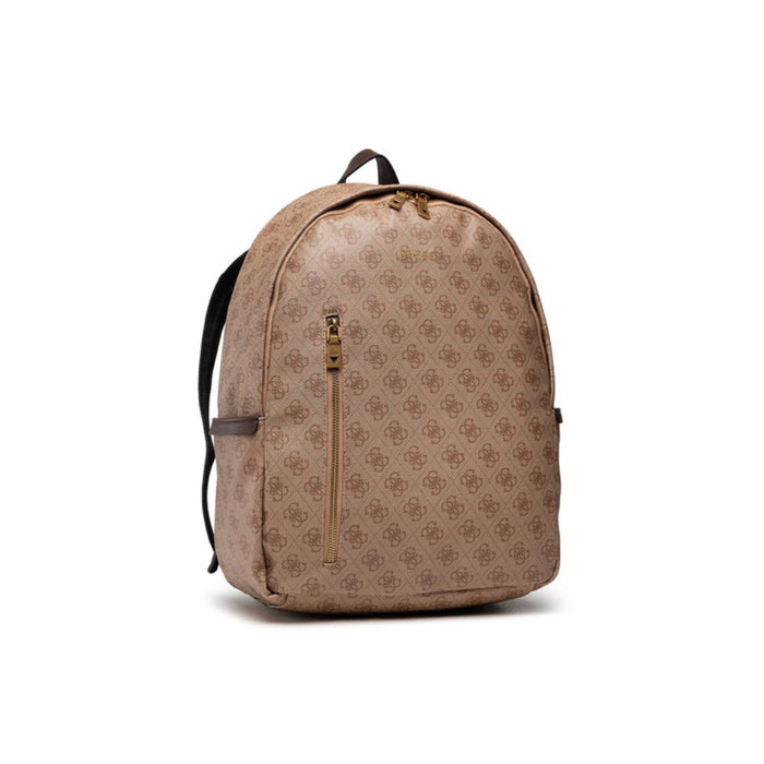 Rucsac Guess Vezzola, imprimeu monogram, buzunar frontal cu fermoar