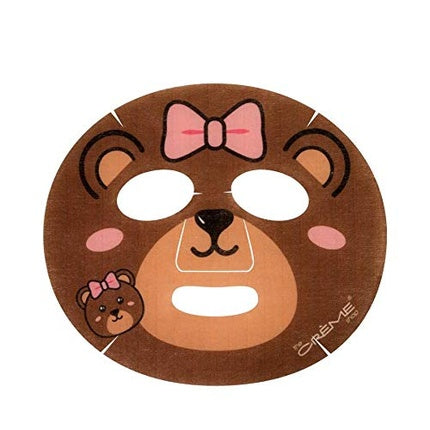 Masca hidratantă de față The Crème Shop Miss Bear cu pepene verde