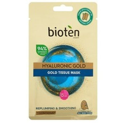 Mască de față Bioten Hyaluronic Gold, textură hidratantă, 15 minute