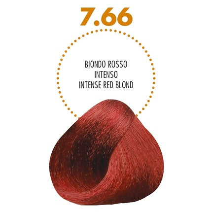 Vopsea de păr permanentă, Compagnia Del Colore, 7.66 Intens Red Blond, 119g