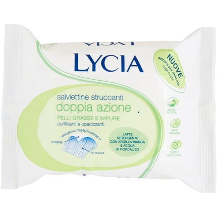Șervețele demachante Lycia Purifying & Cleansing pentru piele grasă, 20 buc