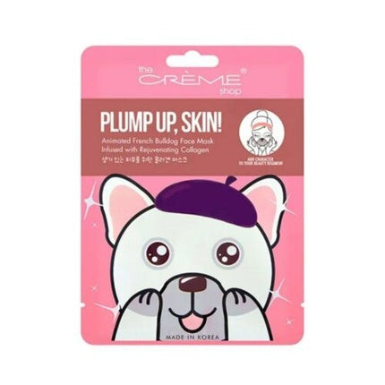 Mască facială Plump Up French Bulldog, The Crème Shop, 25g