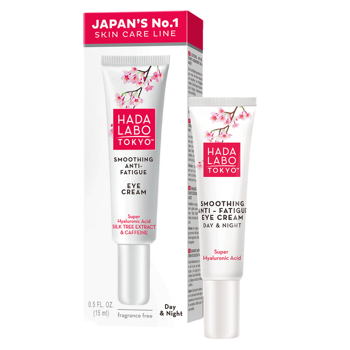 Cremă pentru ochi Hada Labo Tokyo Smoothing Anti-Fatigue, cu cofeină, de zi și de noapte, 15 ml