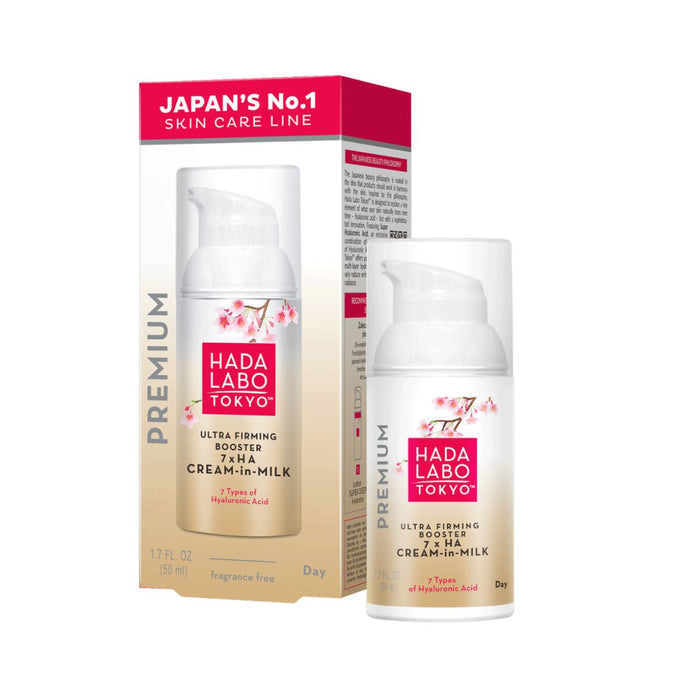 Cremă de față Hada Labo Tokyo Premium, fermizantă, cu 7 tipuri de acid hialuronic, 50 ml