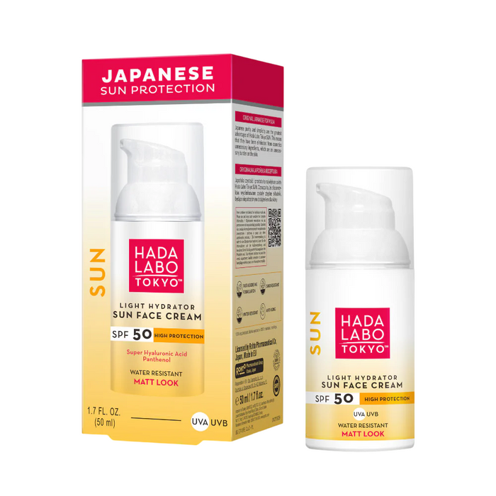 Cremă de față cu protecție solară Hada Labo Tokyo Sun, hidratantă, SPF 50, 50 ml