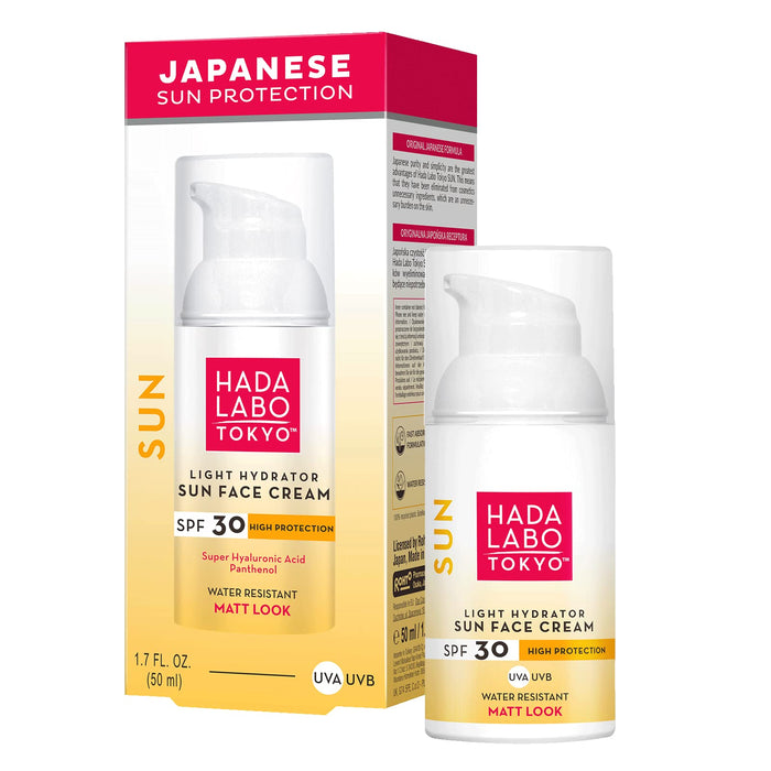Cremă de protecție solară pentru față Hada Labo Tokyo Sun, hidratantă, SPF 30, 50 ml