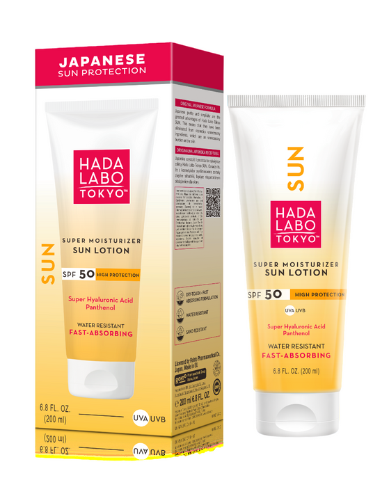 Loțiune de protecție solară Hada Labo Tokyo Sun, hidratantă, SPF 50, 200 ml